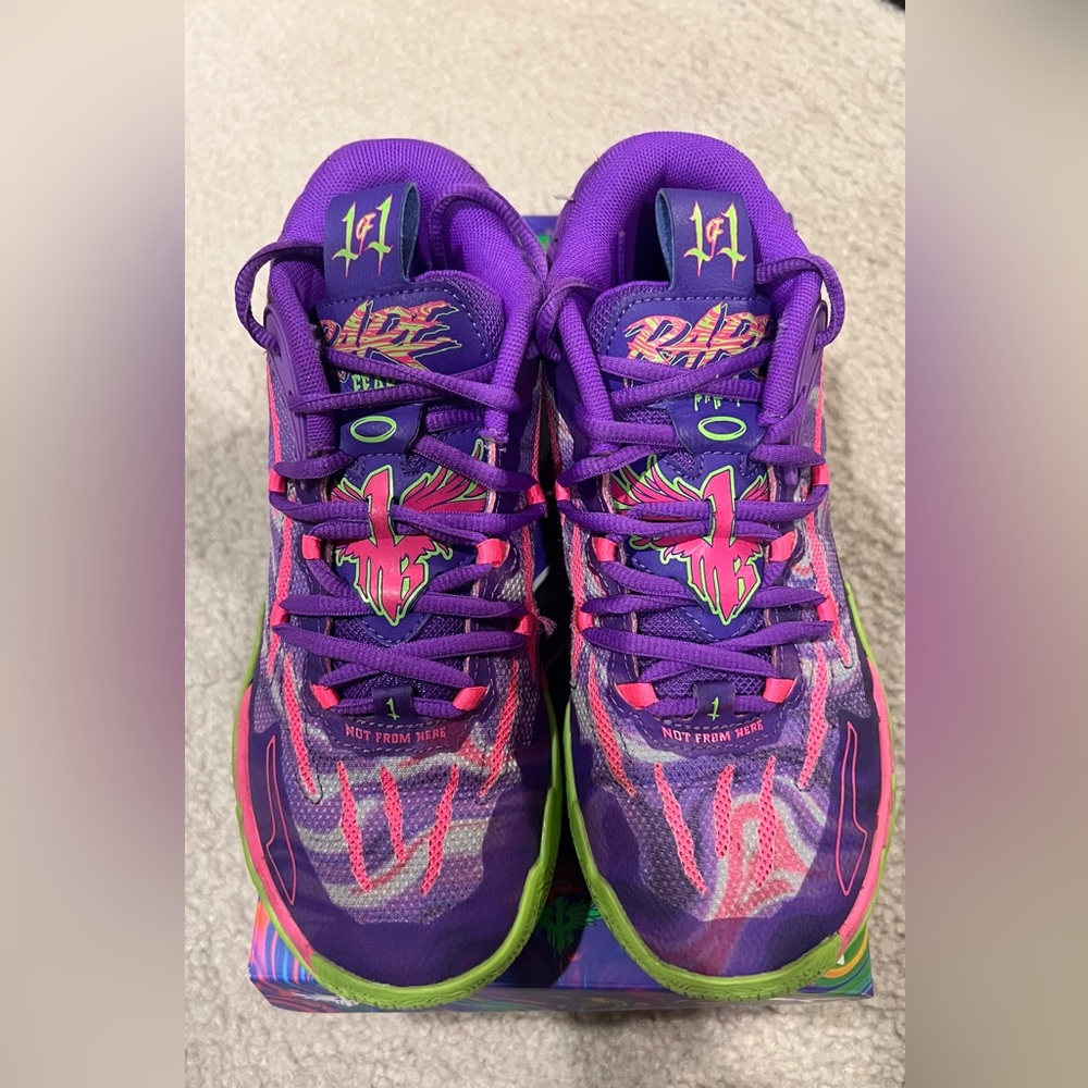 SOLD - LaMelo Ball - MB .03 TOXIC JR Puma Kids Sneakers - Purple and Lime